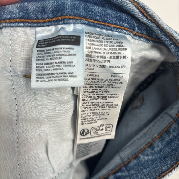 LEVIS Ribcage Bell flare denim Jeans high Rise Bell bottom light wash Sz 30 - Picture 9 of 14